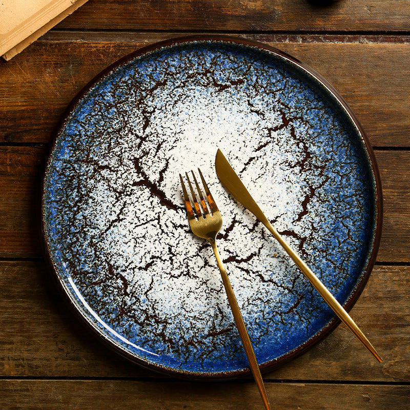 Assiette japonaise en céramique "Hi to kōri"