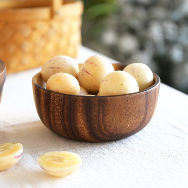 Bol et saladier en acacia "Akashiya" (8 tailles)