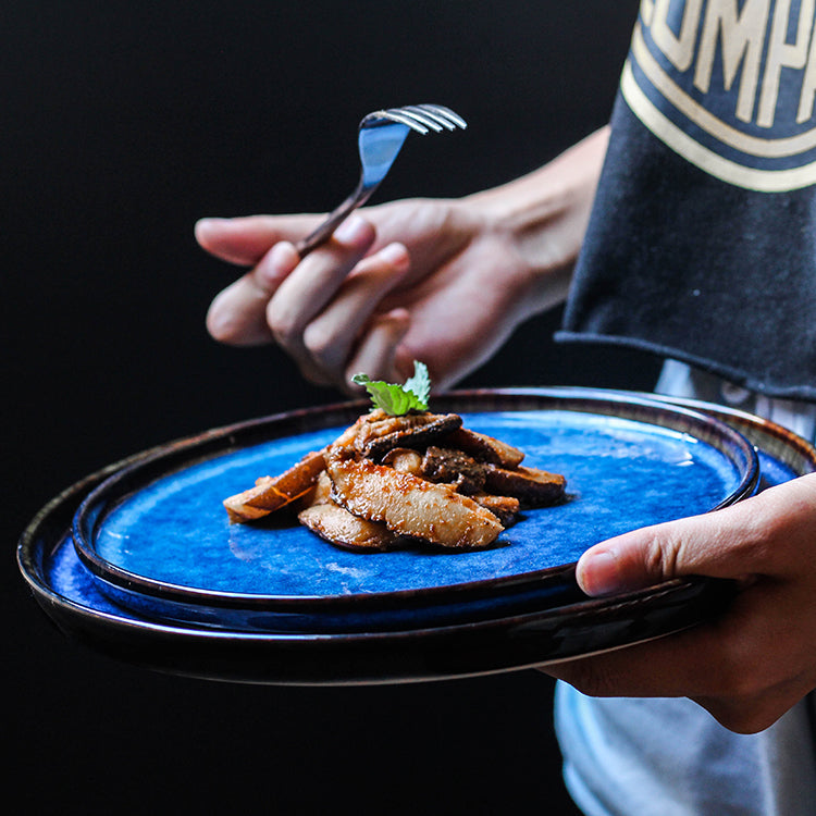 Assiette japonaise en céramique "Aozora"