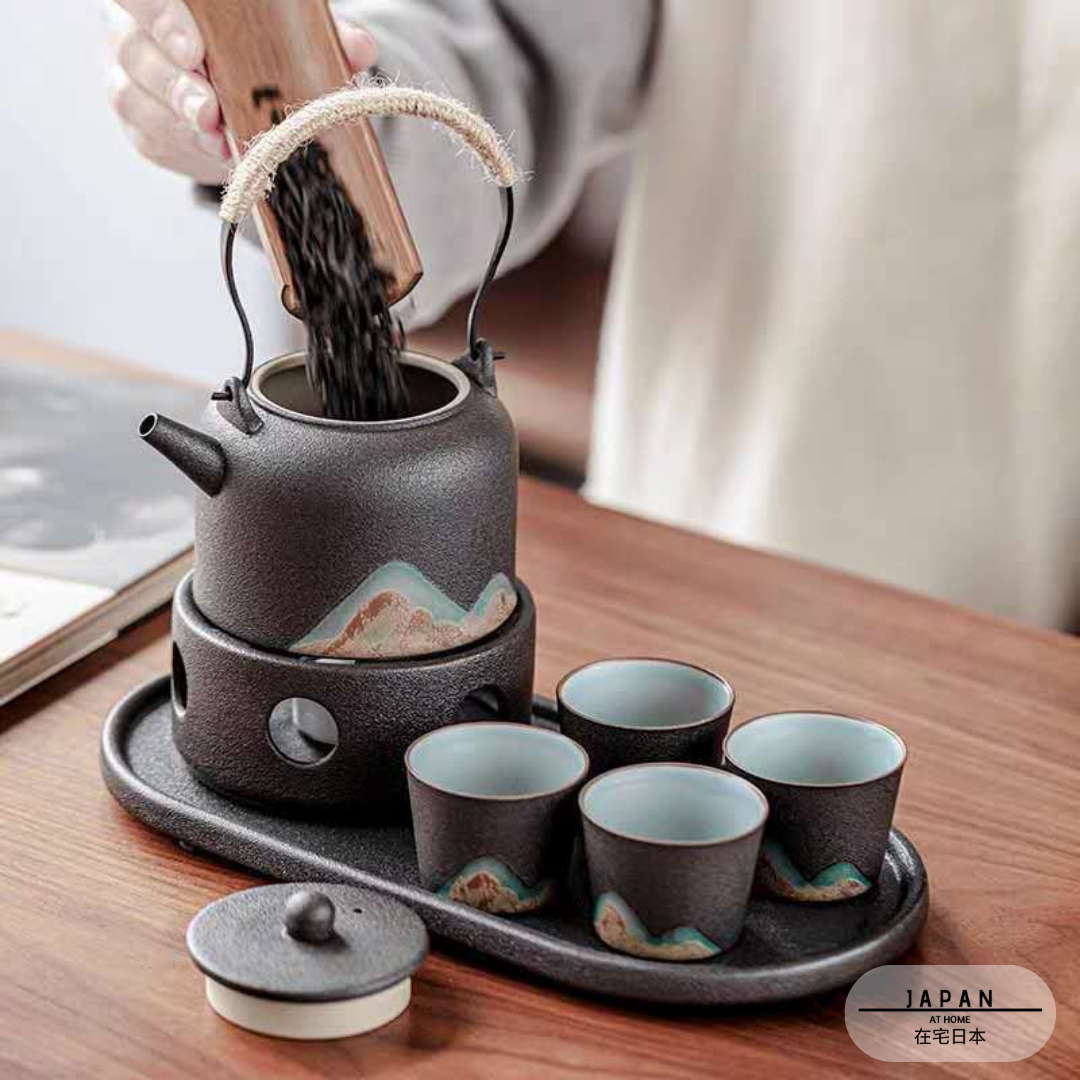 Théière japonaise avec réchaud "Montagne"