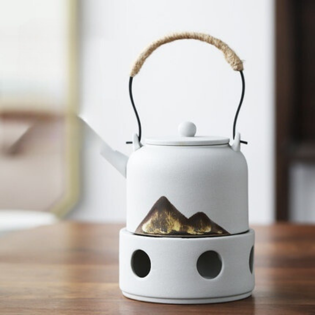 Théière japonaise avec réchaud "Montagne"