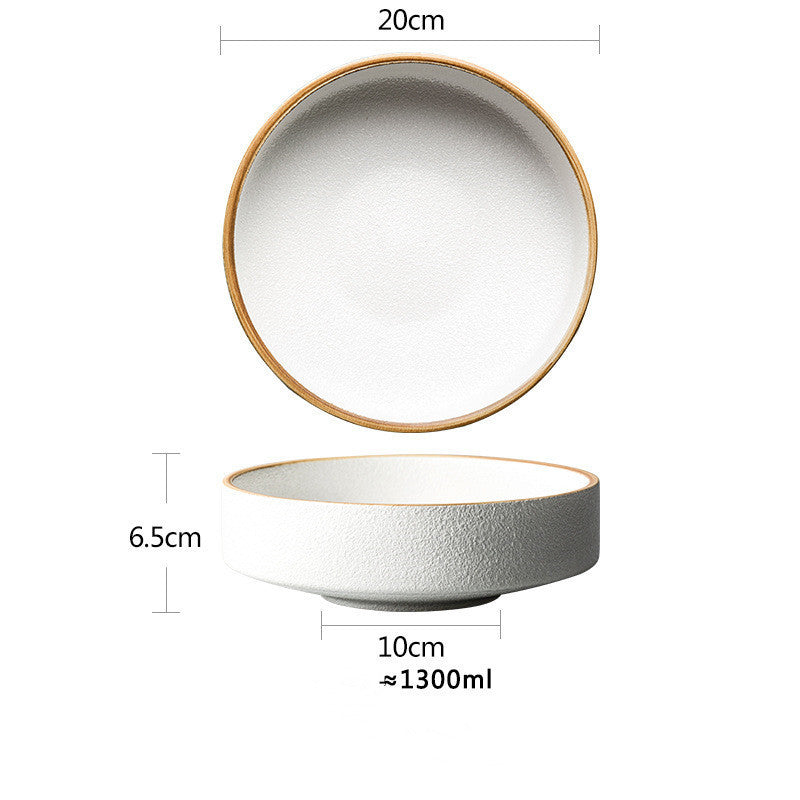 Assiette creuse & Bol en céramique "Kuroto"