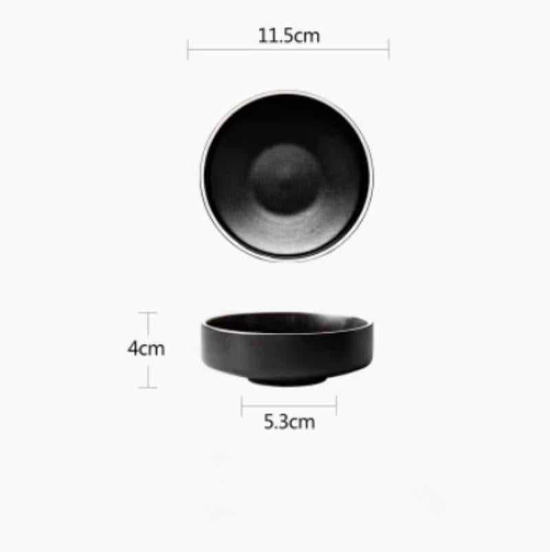 Assiette creuse & Bol en céramique "Kuroto"