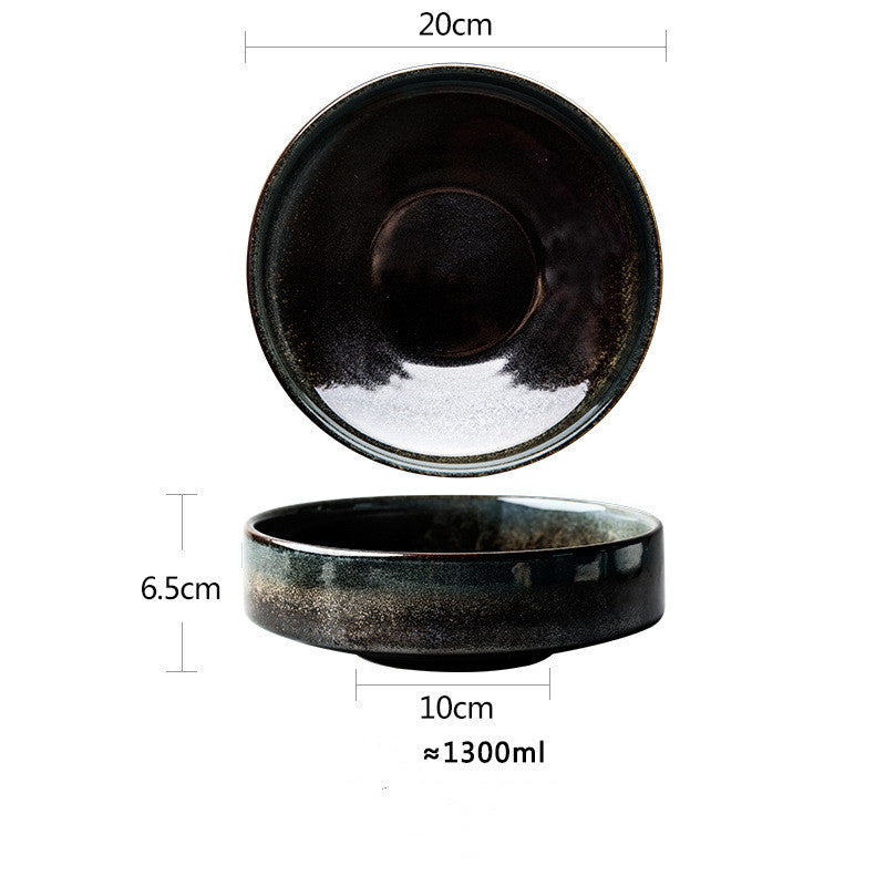 Assiette creuse & Bol en céramique "Kuroto"