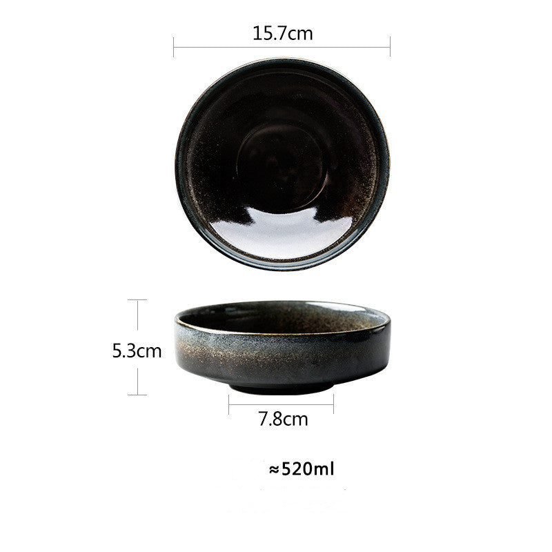 Assiette creuse & Bol en céramique "Kuroto"