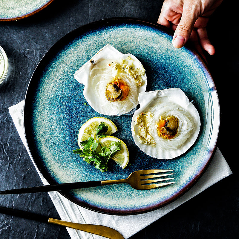 Assiette japonaise en céramique « Tsunoi »
