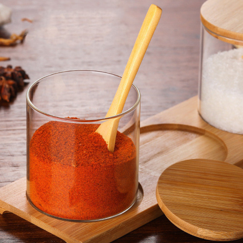 Bocal en verre avec couvercle "Garasu"