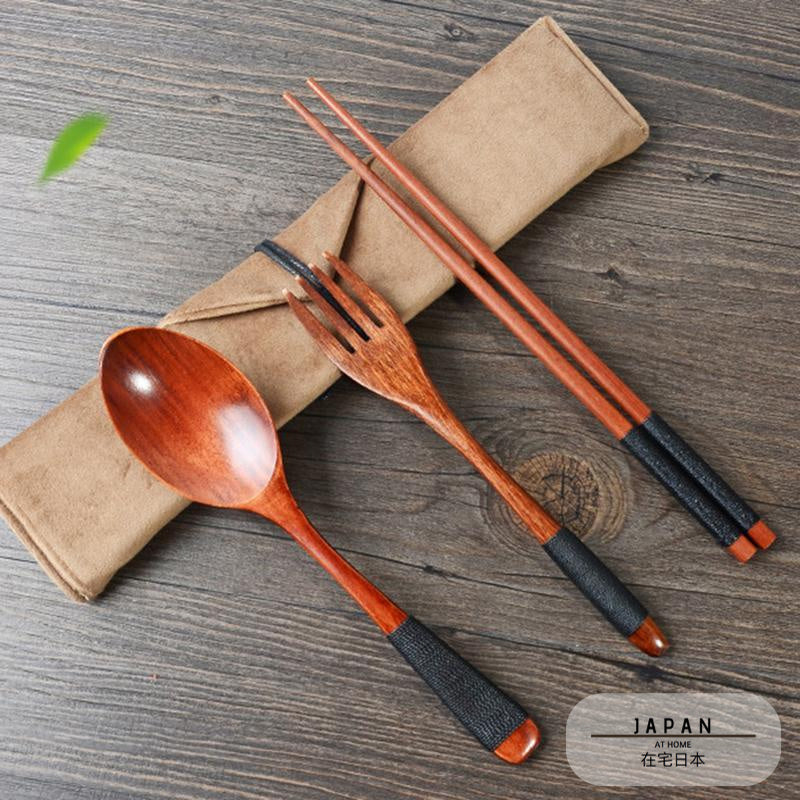 Set de couverts et baguettes en bambou haute qualité