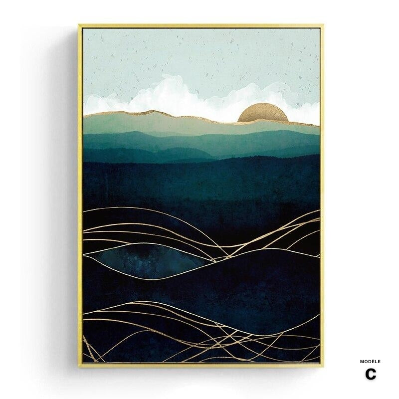 Affiche japonaise, paysage abstrait - « Profondeurs de la mer »