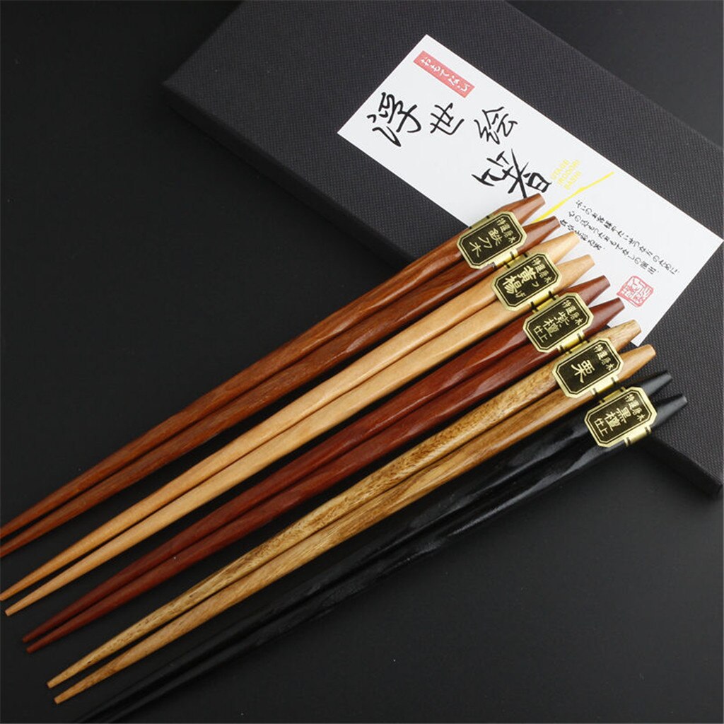 Coffret 5 baguettes collection « Kitakyushu » motif bois naturel