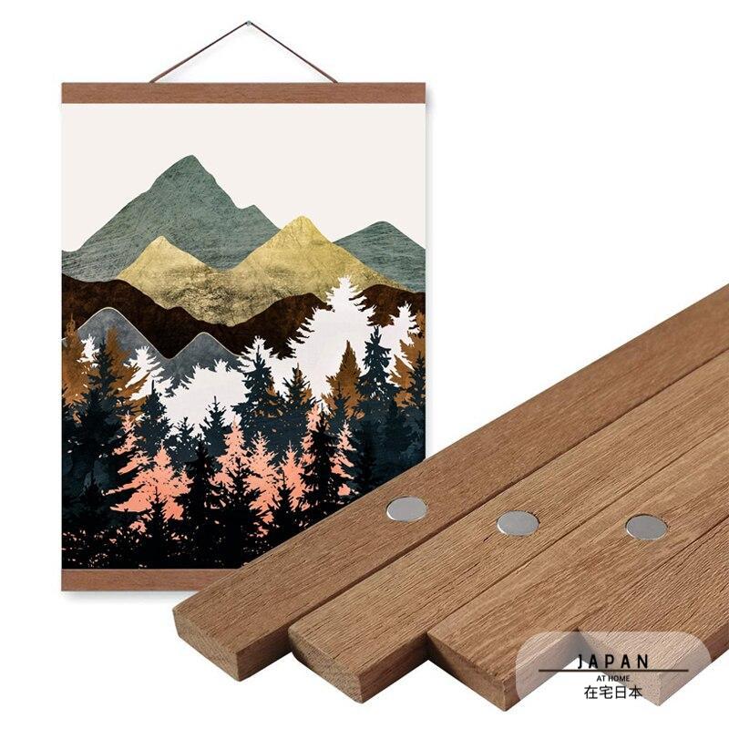 Cadre de suspension en pour affiche en bois naturel (2 couleurs)