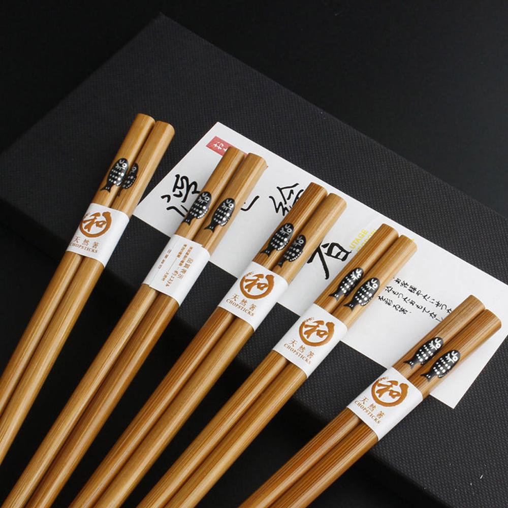 Coffret de baguettes japonaises motif "Poisson"