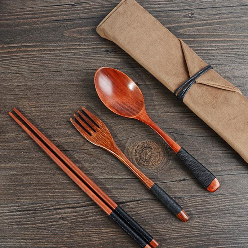 Set de couverts et baguettes en bambou haute qualité
