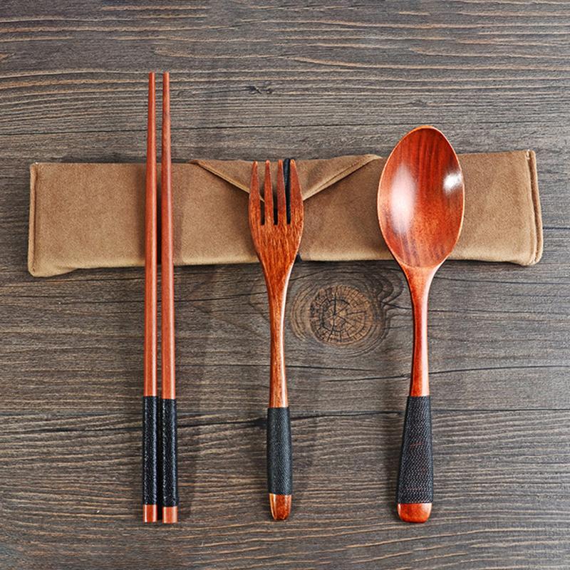 Set de couverts et baguettes en bambou haute qualité