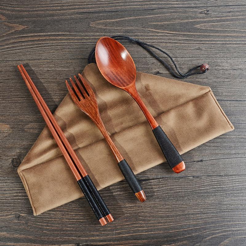 Set de couverts et baguettes en bambou haute qualité