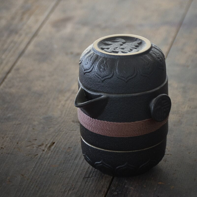 Théière japonaise portable en céramique « Kataoka »