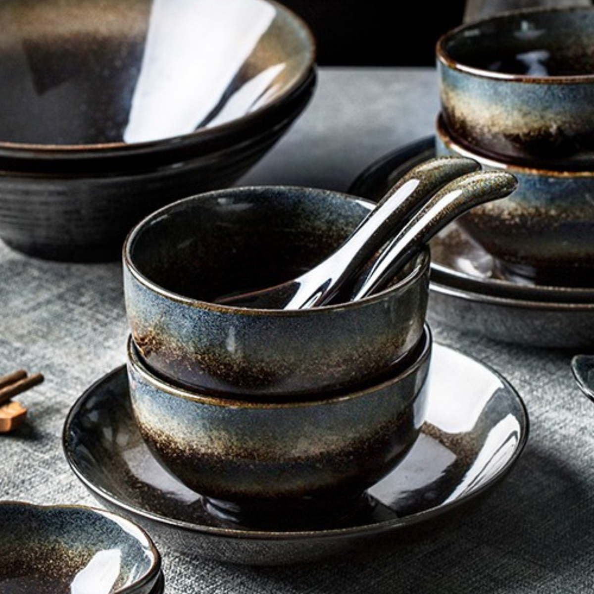 Bol Avec Couverts Bol à Nouilles Kawaii Orange 950ml Lachineuse - Avec Couverts Inclus Design Boîte Ramen Bol Ramen Design