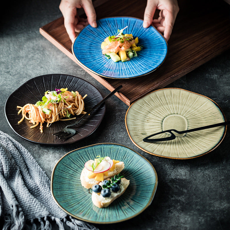 Assiette japonaise en céramique "Nikkō"