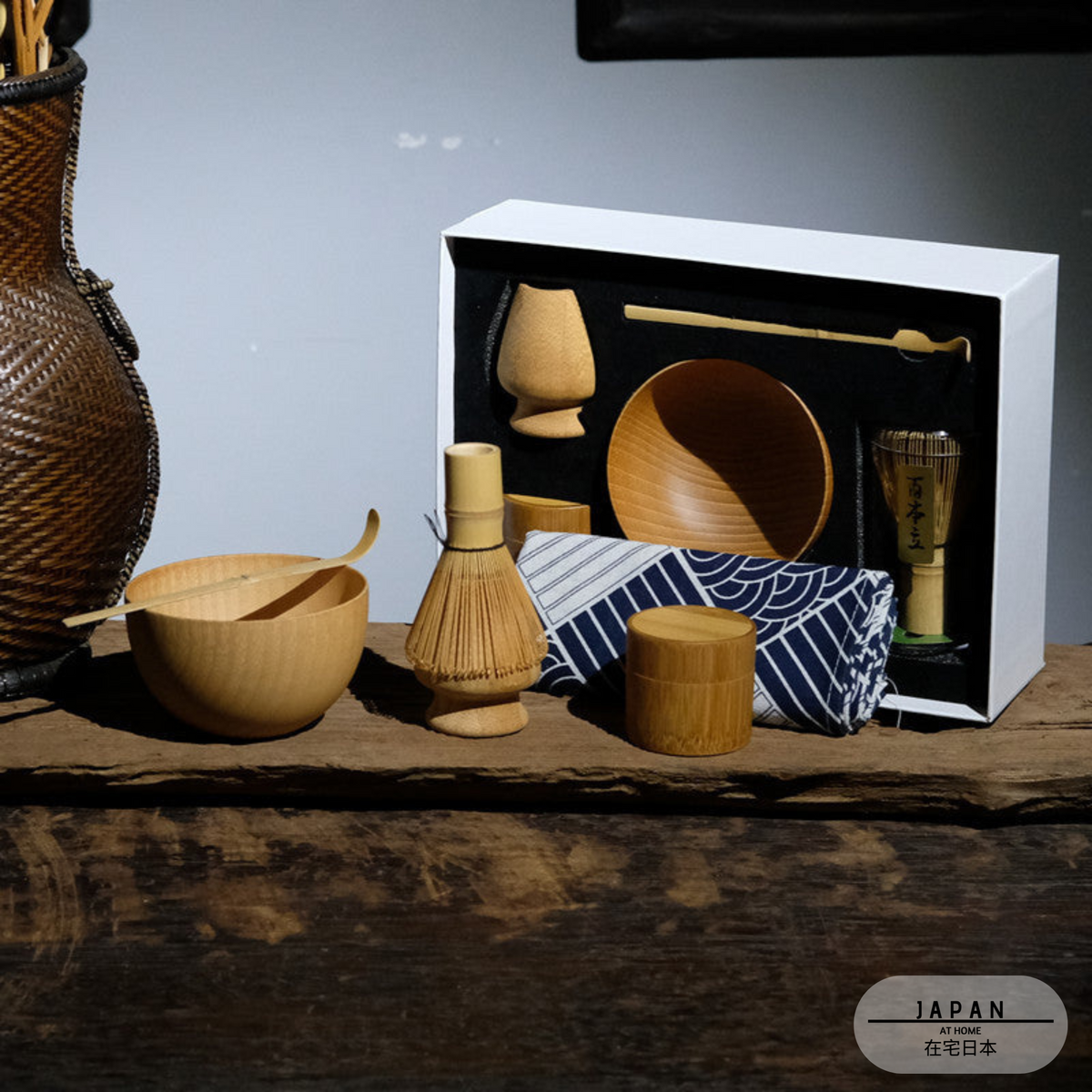 Kit Matcha Complet 8 Pièces Pour Cérémonie Du Thé - Bol 500ml, Fouet Bambou, Chashaku, Tamis, Chakin - Tradition Japonaise