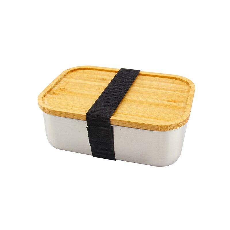 Bento japonais en acier inoxydable et bambou naturel