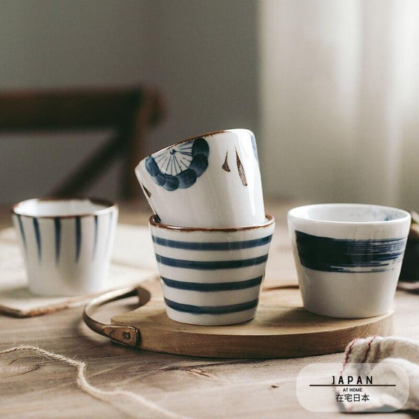 Ensemble tasse à café en céramique japonaise avec soucoupe, Simple, fait à  la main, Change de four, tasse à thé de l'après-midi, tasses à lait de  bureau, verres de 150ML