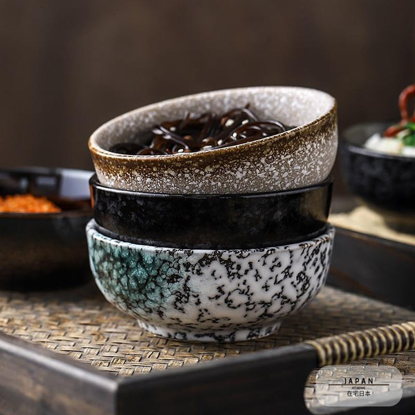 Coffret bols à saké Japonais en céramique émaillée - La Maison Pernoise