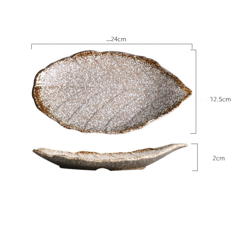 Assiette feuille en céramique "Tsujita"