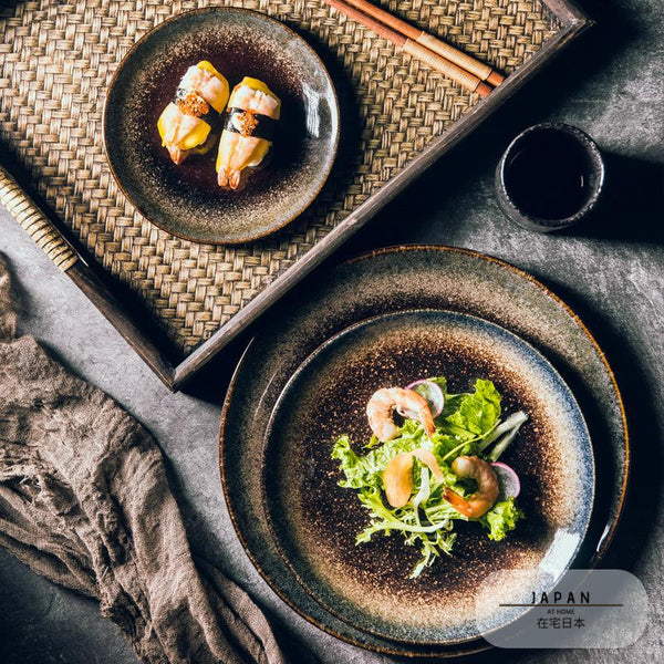 Yongme-Céramique ovale n 3 - Vaisselle japonaise en rotin tissé assiette de  fruits secs table de fruits secs gâtea