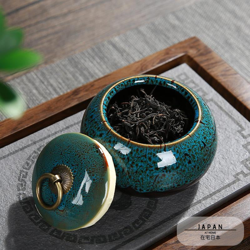 Boîte à thé motifs japonais