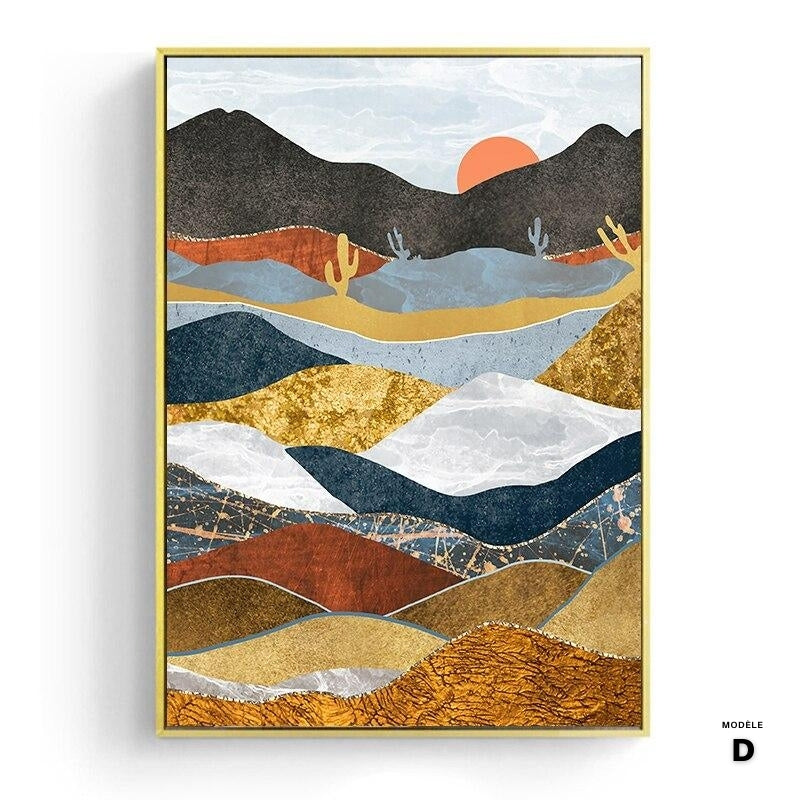 Affiche japonaise - « Montagne Ocre »