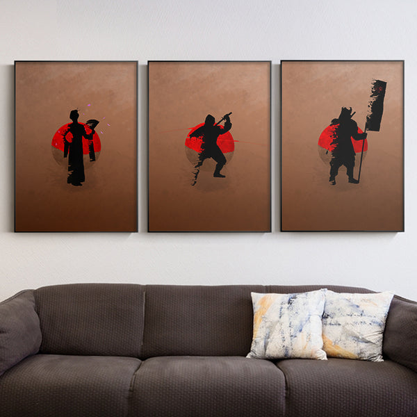 Affiche japonaise - "Geisha, ninja, samouraï"