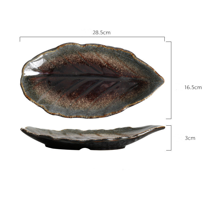 Assiette feuille en céramique "Tsujita"